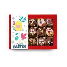 Decorated half Easter eggs